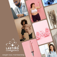 Thumbnail for Collage of images related to weight loss with 'Lasting Confidence' branding.