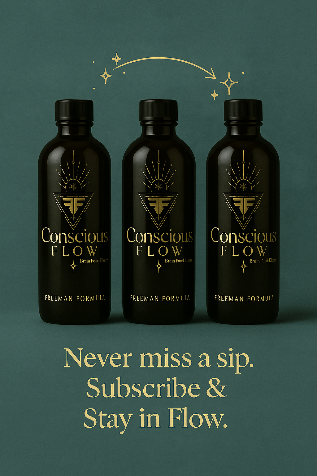 Subscribe and save banner for Conscious Flow brain elixir – auto-delivery of daily nootropic for clarity and calm
