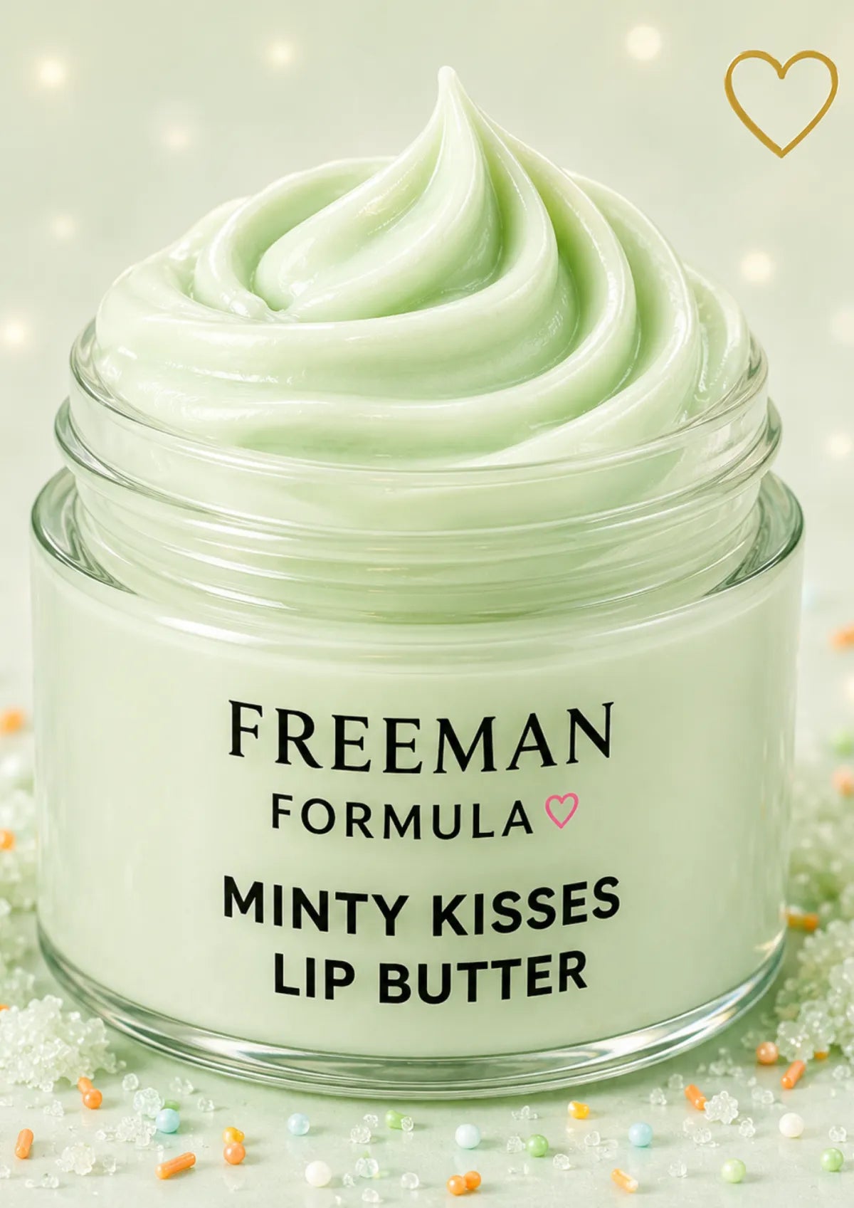Minty Kisses lip butter close up
