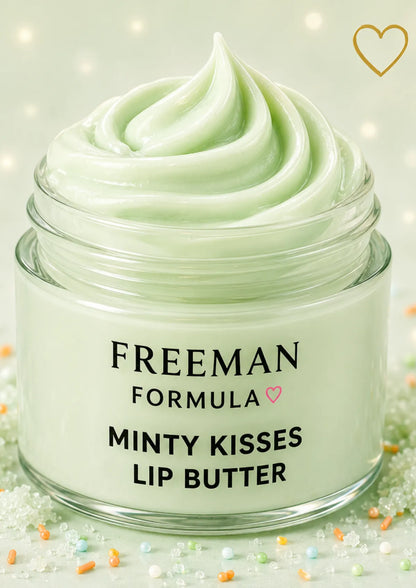 Minty Kisses lip butter close up
